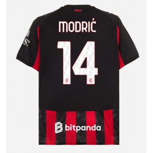 Fotbalové Dres AC Milan Luka Modric #14 Domácí Oblečení 2025-26 Krátký Rukáv